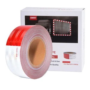 DOT-C2 Reflective Tape - 2 Inch x 100 Feet, Red & White, Waterproof, Strong Adhesive, Reflector Tape for Vehicles, Trailers, Boats & Signs DOT-C2 Reflective Tape - 2 Inch x 100 Feet, Red & White, Waterproof, Strong Adhesive, Reflector Tape for Vehicles, Trailers, Boats & Signs