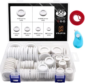 66Pcs Rubber Grommet Assorted Kit, Drill Hole Firewall Hole Plugs Wire Protection, 6 Sizes 1-13/16" 1-1/2" 1" 7/8" 5/8" 3/16" 66Pcs Rubber Grommet Assorted Kit, Drill Hole Firewall Hole Plugs Wire Protection, 6 Sizes 1-13/16" 1-1/2" 1" 7/8" 5/8" 3/16"