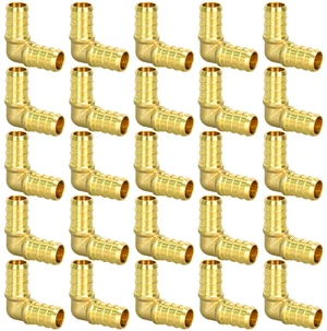 25 Pack 1/2 PEX Fittings, Brass Fitting for PEX Tubing Pipe 25 Pack 1/2 PEX Fittings, Brass Fitting for PEX Tubing Pipe