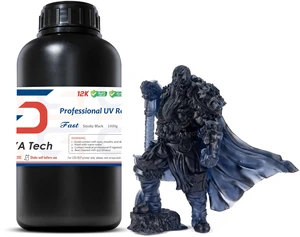 Fast ABS-Like 3D Printer Resin 405nm UV-Curing Non-Brittle High Precision 3D Printing Liquid Standard Photopolymer Resin for LCD DLP 3D Printing 8K Capable (Smoky Black, 1kg) Fast ABS-Like 3D Printer Resin 405nm UV-Curing Non-Brittle High Precision 3D Printing Liquid Standard Photopolymer Resin for LCD DLP 3D Printing 8K Capable (Smoky Black, 1kg)