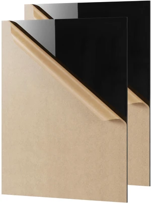 Black Cast Acrylic Sheet 18" x 24" x 1/8" Thick (3mm), Pack of 2 Opaque; Plexiglass Panel; Square; for Craft Projects, Sign, Laser Cutting, Engraving, Photography Black Cast Acrylic Sheet 18" x 24" x 1/8" Thick (3mm), Pack of 2 Opaque; Plexiglass Panel; Square; for Craft Projects, Sign, Laser Cutting, Engraving, Photography