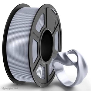 PETG Filament 1.75, 1kg Silver Strong Toughness PETG, Good Layer Adhesion, High Precision 3D Printer Filament, Dimensional Accuracy ±0.02mm, 1kg/Spool PETG Filament 1.75, 1kg Silver Strong Toughness PETG, Good Layer Adhesion, High Precision 3D Printer Filament, Dimensional Accuracy ±0.02mm, 1kg/Spool