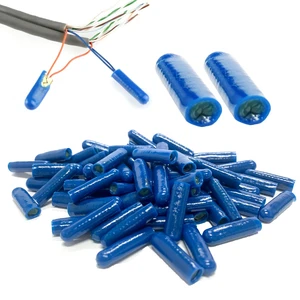 1000pcs B Connector Wire Telephone Alarm Wire Crimp Beanies Splices for Low Voltage (Blue Type I) 1000pcs B Connector Wire Telephone Alarm Wire Crimp Beanies Splices for Low Voltage (Blue Type I)