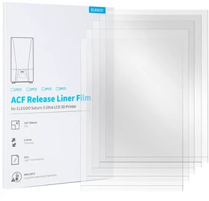 5PCS ACF Release Liner Film for Saturn 3 Ultra LCD 3D Printer Less Release Tension, Support 3X Faster Printing, 290 × 195mm, 0.3mm Thickness 5PCS ACF Release Liner Film for Saturn 3 Ultra LCD 3D Printer Less Release Tension, Support 3X Faster Printing, 290 × 195mm, 0.3mm Thickness