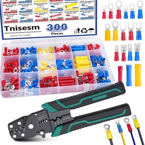 Insulated Wire Electrical Connectors Assortment Kit with Ring, Spade, Butt, Quick Disconnect, Crimp Automotive Cable Terminals Insulated Wire Electrical Connectors Assortment Kit with Ring, Spade, Butt, Quick Disconnect, Crimp Automotive Cable Terminals
