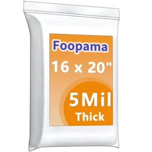 20PCS 16"x 20"Thick 5 Mil Reclosable Large Clear Zip Poly Lock Plastic Bags Heavy Duty Large Seal Resealable Poly Zipper lock Bags for Clothing T-Shirt Toys Snacks Moving Travel Product Storage 20PCS 16"x 20"Thick 5 Mil Reclosable Large Clear Zip Poly Lock Plastic Bags Heavy Duty Large Seal Resealable Poly Zipper lock Bags for Clothing T-Shirt Toys Snacks Moving Travel Product Storage