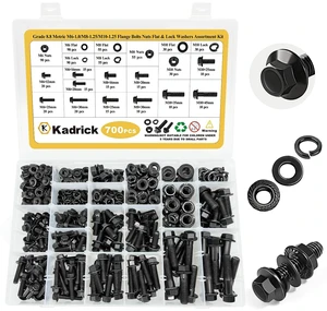700PCS M6-M10 Metric Flange Hex Bolt KitM6-1.0 M8-1.25 M10-1.25 M6-1.0 M8-1.25 M10-1.25 (Length From 12mm to 45mm) Hex Bolts Assortment With Nuts and Washers,Black Zinc Plated 700PCS M6-M10 Metric Flange Hex Bolt KitM6-1.0 M8-1.25 M10-1.25 M6-1.0 M8-1.25 M10-1.25 (Length From 12mm to 45mm) Hex Bolts Assortment With Nuts and Washers,Black Zinc Plated