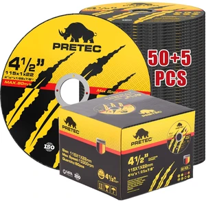 55 Pack Cut Off Wheels 4-1/2", Metal Cutting Wheel for Angle Grinder Angle Grinder Cutting Disc For Metal and Stainless Steel,7/8" Arbor, 0.045" Thin, Aluminum Oxide, Aggressive Cutting Wheel 55 Pack Cut Off Wheels 4-1/2", Metal Cutting Wheel for Angle Grinder Angle Grinder Cutting Disc For Metal and Stainless Steel,7/8" Arbor, 0.045" Thin, Aluminum Oxide, Aggressive Cutting Wheel