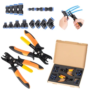 Push to Connect Fittings Air Line Disconnect Tool Kit Push Fitting Removal Tool for 1/4, 5/16, 3/8, 1/2 (6mm, 8mm,10mm,12mm) Quick Connect Release Pliers with 15 Pcs Pneumatic Fittings Push to Connect Fittings Air Line Disconnect Tool Kit Push Fitting Removal Tool for 1/4, 5/16, 3/8, 1/2 (6mm, 8mm,10mm,12mm) Quick Connect Release Pliers with 15 Pcs Pneumatic Fittings