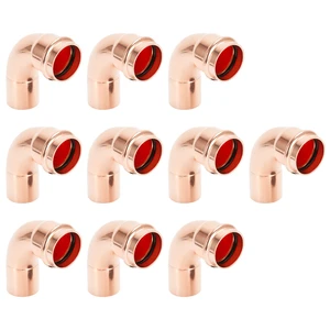 Copper Press Fittings 90 degree Street Elbow 3/4" FTG x P 10 Pack Zero Lead for Copper Tube Connetion, certified by cUPC and NSF/ANSI 61, use with Hydraulic Press Fitting Tool Copper Press Fittings 90 degree Street Elbow 3/4" FTG x P 10 Pack Zero Lead for Copper Tube Connetion, certified by cUPC and NSF/ANSI 61, use with Hydraulic Press Fitting Tool