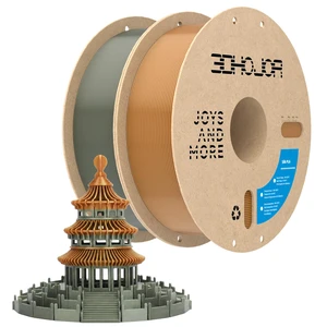 Silk PLA Filament 1.75mm, PLA Filament 1.75mm Silk Shiny 3D Printer Filament, 1kg*2 Cardboard Spool, Dimensional Accuracy +/- 0.03 mm, Fit Most FDM Printer(Copper+Bronze) Silk PLA Filament 1.75mm, PLA Filament 1.75mm Silk Shiny 3D Printer Filament, 1kg*2 Cardboard Spool, Dimensional Accuracy +/- 0.03 mm, Fit Most FDM Printer(Copper+Bronze)
