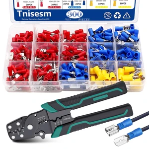 Spade Connector 16 Types with Professional Wire Stripper/Wire Crimping Tool, Wire Cutter, Wire Crimper, Cable Stripper, Wiring Tools and Multi-Function Hand Tool Spade Connector 16 Types with Professional Wire Stripper/Wire Crimping Tool, Wire Cutter, Wire Crimper, Cable Stripper, Wiring Tools and Multi-Function Hand Tool