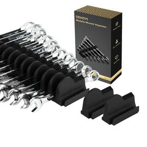 48 pcs Modular Wrench Organizers for Tool Drawers - Wrench Rack with Metric&SAE Labels, Perfect Tool Storage Holder. Gift for father, brother and boyfriend (Black without Magnet) 48 pcs Modular Wrench Organizers for Tool Drawers - Wrench Rack with Metric&SAE Labels, Perfect Tool Storage Holder. Gift for father, brother and boyfriend (Black without Magnet)