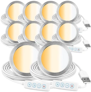 Howarx LED Lamp Kit 001, 3D Printing Model Kit, 3-Color Dimmable, 10 Pack | Universal Fit 3D Printed Lamp Kit 001 Shade, Switchable 3000K 4000K 6000K With Stepless Dimming, 5V Type-A USB Power Howarx LED Lamp Kit 001, 3D Printing Model Kit, 3-Color Dimmable, 10 Pack | Universal Fit 3D Printed Lamp Kit 001 Shade, Switchable 3000K 4000K 6000K With Stepless Dimming, 5V Type-A USB Power