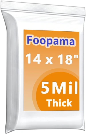 20PCS 14"x 18"Thick 5 Mil Reclosable Large Clear Zip Poly Lock Plastic Bags Heavy Duty Large Seal Resealable Poly Zipper lock Bags for Clothing T-Shirt Toys Snacks Moving Travel Product Storage 20PCS 14"x 18"Thick 5 Mil Reclosable Large Clear Zip Poly Lock Plastic Bags Heavy Duty Large Seal Resealable Poly Zipper lock Bags for Clothing T-Shirt Toys Snacks Moving Travel Product Storage