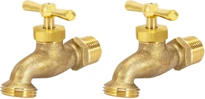 Irrigation Hose Bibb, 1/2 Inch MIP x 1/2 Inch MHT Outdoor Spigot, Brass Garden Valve, 20181 (Pack of 2) Irrigation Hose Bibb, 1/2 Inch MIP x 1/2 Inch MHT Outdoor Spigot, Brass Garden Valve, 20181 (Pack of 2)