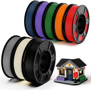 8 Color Pack Elite PLA+ Filament Bundle, PLA+ 3D Printer Filament 1.75mm, Individually Vacuum Packed, 0.25kg / Spool, 8 Pack, 2kg (Black+Cream White+Grey+Red+Dark Blue+Green+Orange+Iris Purple) 8 Color Pack Elite PLA+ Filament Bundle, PLA+ 3D Printer Filament 1.75mm, Individually Vacuum Packed, 0.25kg / Spool, 8 Pack, 2kg (Black+Cream White+Grey+Red+Dark Blue+Green+Orange+Iris Purple)