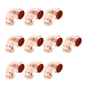 Copper Press Fittings 90 degree Elbow 3/4 inch x 3/4 inch 10 Pack Copper Press Fittings 90 degree Elbow 3/4 inch x 3/4 inch 10 Pack