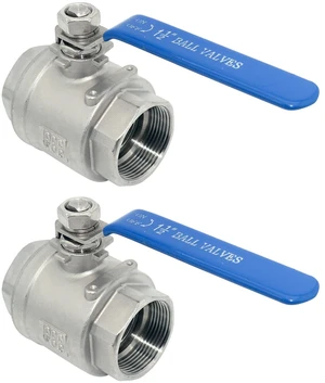 1-1/2" MPT Female 316 Stainless Steel Full Port Ball Valve Vinyl Handle WOG1000 (1.5 Inch 2pcs) 1-1/2" MPT Female 316 Stainless Steel Full Port Ball Valve Vinyl Handle WOG1000 (1.5 Inch 2pcs)