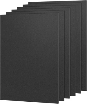 Black ABS Plastic Sheet 12" x 16" x 1/8" Thick (3mm), Pack of 6 Thermoplastic; Moldable; Rigid; Textured & Smooth Finish; for Crafts, DIY Projects, Robotics Competition Black ABS Plastic Sheet 12" x 16" x 1/8" Thick (3mm), Pack of 6 Thermoplastic; Moldable; Rigid; Textured & Smooth Finish; for Crafts, DIY Projects, Robotics Competition