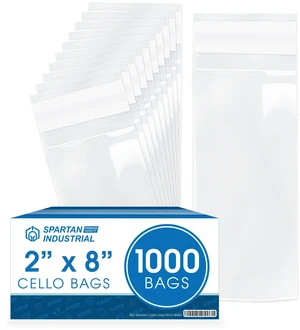 2" X 8" Self-Sealing Cellophane Bags (1000 Count) Clear Treat Bags for Pretzel Rods, Candy Sticks, Cookies, Small Candy - Resealable Adhesive Flap 2" X 8" Self-Sealing Cellophane Bags (1000 Count) Clear Treat Bags for Pretzel Rods, Candy Sticks, Cookies, Small Candy - Resealable Adhesive Flap
