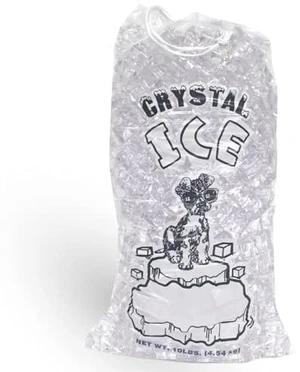 Plastic Ice Bags 10 Lb. With Draw String Closure Pack 500 Plastic Ice Bags 10 Lb. With Draw String Closure Pack 500