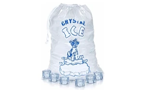 Plastic Ice Bags 20 Lb. with Draw String Closure Pack 100 Plastic Ice Bags 20 Lb. with Draw String Closure Pack 100