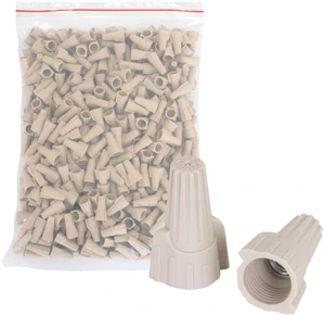 500PCS Tan Wire Connectors Nuts, Winged 22-8 AWG UL486C Twist-On Insulated PP cap and spring for fast, secure electrical splices in fixtures, outlets, switches, boxes, and repairs 500PCS Tan Wire Connectors Nuts, Winged 22-8 AWG UL486C Twist-On Insulated PP cap and spring for fast, secure electrical splices in fixtures, outlets, switches, boxes, and repairs