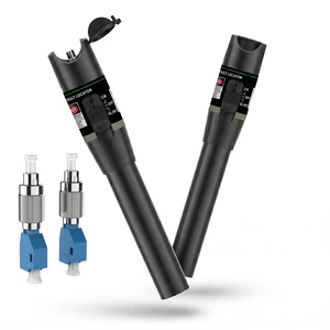 2PCS Fiber Optic Visual Fault Locator Kit, Red Light Fiber Tester for Single Mode and Multimode Cable, VFL Pen Compatible with SC ST FC LC Connectors, Network Maintenance Test Tool 2PCS Fiber Optic Visual Fault Locator Kit, Red Light Fiber Tester for Single Mode and Multimode Cable, VFL Pen Compatible with SC ST FC LC Connectors, Network Maintenance Test Tool