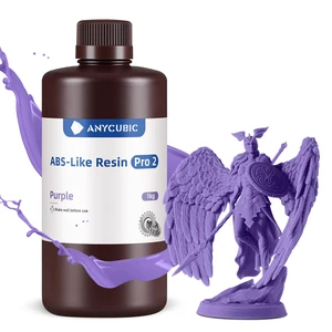 3D Printer Resin, ABS-Like Resin Pro 2 with Enhanced Strength and Toughness, Performance far Superior to ABS-Like Resin, Low Odor, Wide Compatible for All Resin 3D Printers (Purple, 1kg) 3D Printer Resin, ABS-Like Resin Pro 2 with Enhanced Strength and Toughness, Performance far Superior to ABS-Like Resin, Low Odor, Wide Compatible for All Resin 3D Printers (Purple, 1kg)