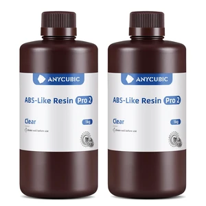3D Printer Resin Bundle, ABS-Like Resin Pro 2 with Enhanced Strength and Toughness, Performance far Superior to ABS-Like Resin, Low Odor (Clear+Clear, 2kg) 3D Printer Resin Bundle, ABS-Like Resin Pro 2 with Enhanced Strength and Toughness, Performance far Superior to ABS-Like Resin, Low Odor (Clear+Clear, 2kg)