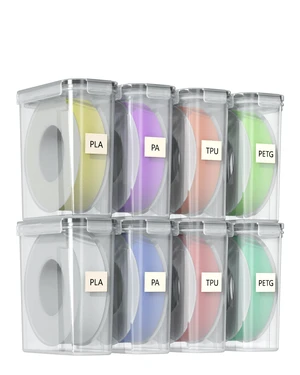 3D Printer Filament Storage Box, 8-Pack Airtight Containers for 1kg Airtight silicone gasket and locking clips protect 1kg filament spools from moisture and dust for stable printing performance 3D Printer Filament Storage Box, 8-Pack Airtight Containers for 1kg Airtight silicone gasket and locking clips protect 1kg filament spools from moisture and dust for stable printing performance