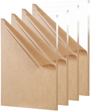 Clear Cast Acrylic Sheet 12" x 16" x 1/4" Thick (6mm), Pack of 4 Plexiglass Board; for Craft Project, Signage, Laser Cutting, Engraving, Home Decor Clear Cast Acrylic Sheet 12" x 16" x 1/4" Thick (6mm), Pack of 4 Plexiglass Board; for Craft Project, Signage, Laser Cutting, Engraving, Home Decor