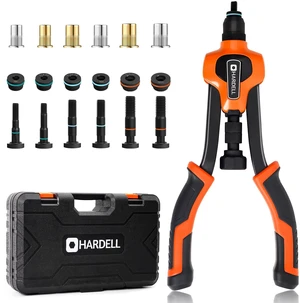 Rivet Nut Tool Kit, 14" Rivnut Tool with 80 Rivet Nuts & 6 Mandrel M6, M8, M10, 1/4-20, 5/16-18, 3/8-16 | Fast-Change | Color-Coded | Durable Rugged Case | For DIYer, Hobbyist, home mechanic Rivet Nut Tool Kit, 14" Rivnut Tool with 80 Rivet Nuts & 6 Mandrel M6, M8, M10, 1/4-20, 5/16-18, 3/8-16 | Fast-Change | Color-Coded | Durable Rugged Case | For DIYer, Hobbyist, home mechanic