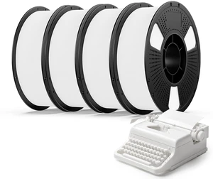 Hyper PLA+ 3D Printer Filament Bundle 4kg, 400mm/s Rapid PLA+ 1.75mm Great Toughness 3D Printing Filament, Compatible with Most FDM 3D Printers, Individually Vacuum Packed, 1kg*4, Jade White*4 Hyper PLA+ 3D Printer Filament Bundle 4kg, 400mm/s Rapid PLA+ 1.75mm Great Toughness 3D Printing Filament, Compatible with Most FDM 3D Printers, Individually Vacuum Packed, 1kg*4, Jade White*4