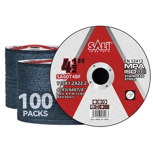 100 Pack 4-1/2 Inch Cut Off Wheels, Thin Cutting Discs.045" x 7/8" with Aluminum Oxide Grit, Aggressive Cutting for Metal & Stainless Steel, Compatible with Angle Grinders (100) 100 Pack 4-1/2 Inch Cut Off Wheels, Thin Cutting Discs.045" x 7/8" with Aluminum Oxide Grit, Aggressive Cutting for Metal & Stainless Steel, Compatible with Angle Grinders (100)