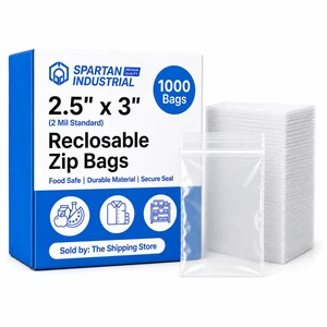 2.5" X 3" Small Zip Bags (1000 Count) - 2 Mil Clear Reclosable Zipper Poly Bags for Jewelry, Cards, Candy, and Small Parts 2.5" X 3" Small Zip Bags (1000 Count) - 2 Mil Clear Reclosable Zipper Poly Bags for Jewelry, Cards, Candy, and Small Parts