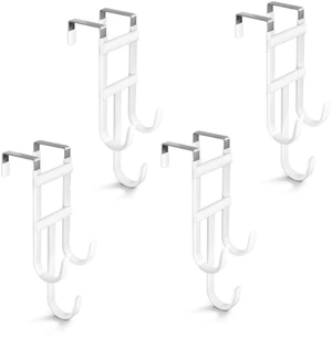 Over the Door Hooks, 4 Pack Heavy Duty Door Hanger Fits Doors 1.6" Non-Slip Rubber Coated, Hold 100LBS, No Drilling, Hanging for Towels Clothes Bag Robe, Space Saving for Dorm Bathroom Bedroom Over the Door Hooks, 4 Pack Heavy Duty Door Hanger Fits Doors 1.6" Non-Slip Rubber Coated, Hold 100LBS, No Drilling, Hanging for Towels Clothes Bag Robe, Space Saving for Dorm Bathroom Bedroom