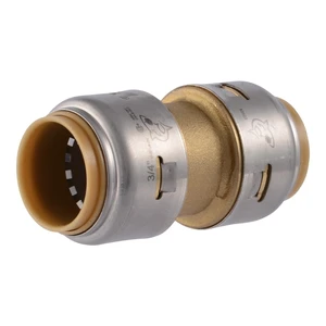 Max 3/4 Inch Coupling, Push to Connect Brass Plumbing Fitting, PEX Pipe, Copper, CPVC, PE-RT, HDPE, UR016A Max 3/4 Inch Coupling, Push to Connect Brass Plumbing Fitting, PEX Pipe, Copper, CPVC, PE-RT, HDPE, UR016A