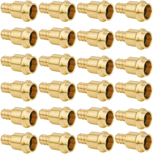 24 Pack 1/2" Press Pro press x 1/2" PEX Adapter Crimp Fittings Coupling for Connect from Cooper to Pex B Pipe,Pro press Copper to Pex Adapter,Lead-Free Brass 24 Pack 1/2" Press Pro press x 1/2" PEX Adapter Crimp Fittings Coupling for Connect from Cooper to Pex B Pipe,Pro press Copper to Pex Adapter,Lead-Free Brass