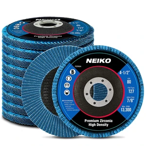 11256A High Density Jumbo Premium Zirconia Flap Disc | 4.5" x 7/8-Inch, 80 Grit, Flat Type #27 - 10 Pack 11256A High Density Jumbo Premium Zirconia Flap Disc | 4.5" x 7/8-Inch, 80 Grit, Flat Type #27 - 10 Pack