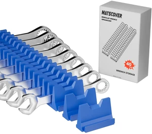 40PCS Modular Wrench Organizer Wrench Holder for Tool Drawer Storage Wrench Tool Organizers, Wrench Storage Set, with Metric & SAE Label, Wrench Rack Tool, for Professional Mechanics Men, Blue 40PCS Modular Wrench Organizer Wrench Holder for Tool Drawer Storage Wrench Tool Organizers, Wrench Storage Set, with Metric & SAE Label, Wrench Rack Tool, for Professional Mechanics Men, Blue