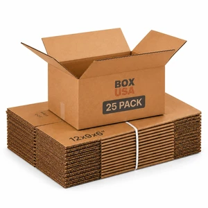 Shipping Boxes 12"L x 9"W x 6"H, 25-Pack Small Corrugated Cardboard Boxes for Shipping, Mailing, Packing, Packaging and Storage Shipping Boxes 12"L x 9"W x 6"H, 25-Pack Small Corrugated Cardboard Boxes for Shipping, Mailing, Packing, Packaging and Storage