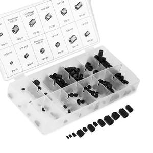 50484A Internal Hex Allen Set Screw Assortment Kit, Coarse and Fine Thread Screws with Full-Steel Construction, 200-Piece Set 50484A Internal Hex Allen Set Screw Assortment Kit, Coarse and Fine Thread Screws with Full-Steel Construction, 200-Piece Set
