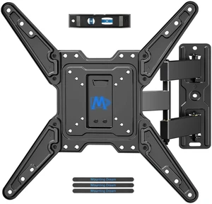 TV Wall Mount Bracket for Most of 26-55 Inch LED, LCD, OLED and Plasma Flat Screen TV with Full Motion Swivel Articulating Arm up to VESA 400x400mm and 77 lbs, MD2393-MX TV Wall Mount Bracket for Most of 26-55 Inch LED, LCD, OLED and Plasma Flat Screen TV with Full Motion Swivel Articulating Arm up to VESA 400x400mm and 77 lbs, MD2393-MX