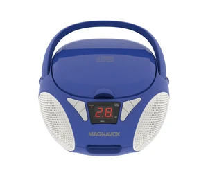 Portable Top Loading CD Boombox with AM/FM Stereo Radio CD-R/CD-RW Compatible LED Display AUX Port Supported Programmable CD Player (Blue) Portable Top Loading CD Boombox with AM/FM Stereo Radio CD-R/CD-RW Compatible LED Display AUX Port Supported Programmable CD Player (Blue)