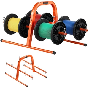 Wire Spool Rack, 100 lbs Capacity, Smart Hand Caddy, Heavy-Duty Steel Wire Dispenser Holder for Up to 8 Spools, MAX 9.45 in Diameter, Easy Lift Design for Electrical Industrial and Retail Use Wire Spool Rack, 100 lbs Capacity, Smart Hand Caddy, Heavy-Duty Steel Wire Dispenser Holder for Up to 8 Spools, MAX 9.45 in Diameter, Easy Lift Design for Electrical Industrial and Retail Use