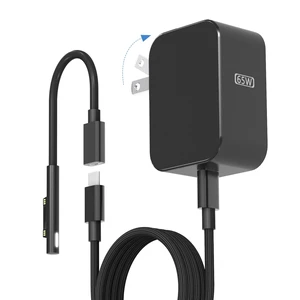New 65W Surface Charger with Foldable AC Plug, Compatible with Surface Pro Charger 13 11,12,10,9,8,7+,7,6,5,4,3,X, Surface Book3,2,1, Laptop & Tablet, Supporting 44W 36W 24W Charging Needs New 65W Surface Charger with Foldable AC Plug, Compatible with Surface Pro Charger 13 11,12,10,9,8,7+,7,6,5,4,3,X, Surface Book3,2,1, Laptop & Tablet, Supporting 44W 36W 24W Charging Needs