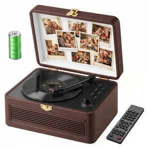 Portable CD Player with Bluetooth 5.4, 3600mAh Rechargeable Battery Hi-Fi speakers,FM Radio, Leather retro suitcase style,Vintage CD Music Kpop Player,gift idea for music lovers,home decor Portable CD Player with Bluetooth 5.4, 3600mAh Rechargeable Battery Hi-Fi speakers,FM Radio, Leather retro suitcase style,Vintage CD Music Kpop Player,gift idea for music lovers,home decor