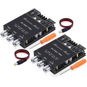 ZK-1002T PRO Bluetooth 5.0 Amplifier Board 2.0 Ch 200W HiFi Subwoofer Amp Audio AMP with Treble and Bass, BT USB and AUX Inputs, DC 12-24V Stereo AMP Module for DIY Speakers (2 Pack) ZK-1002T PRO Bluetooth 5.0 Amplifier Board 2.0 Ch 200W HiFi Subwoofer Amp Audio AMP with Treble and Bass, BT USB and AUX Inputs, DC 12-24V Stereo AMP Module for DIY Speakers (2 Pack)